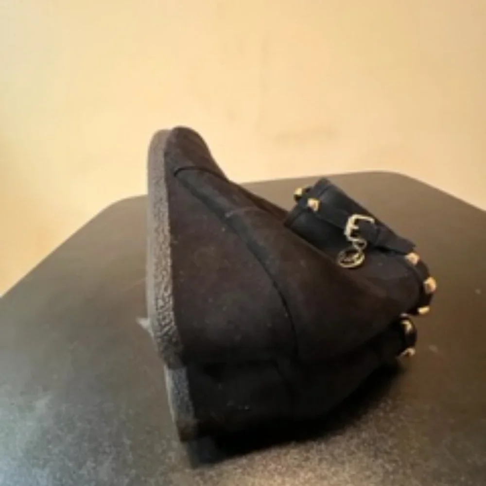 Michael Kors size 2 black wedge suede ankle boots